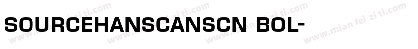 sourcehanscanscn bol字体转换